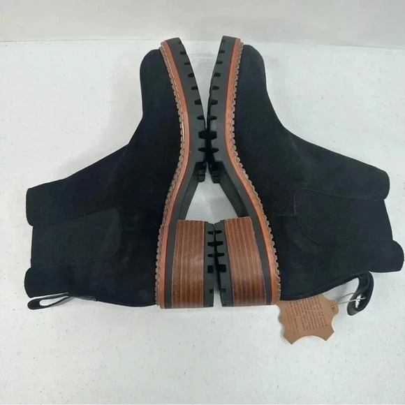 NWT BERTUCHI Women’s Black Suede Chelsea Slip-on Boots EU Size 41 - US Size 9.5 - Picture 6 of 14